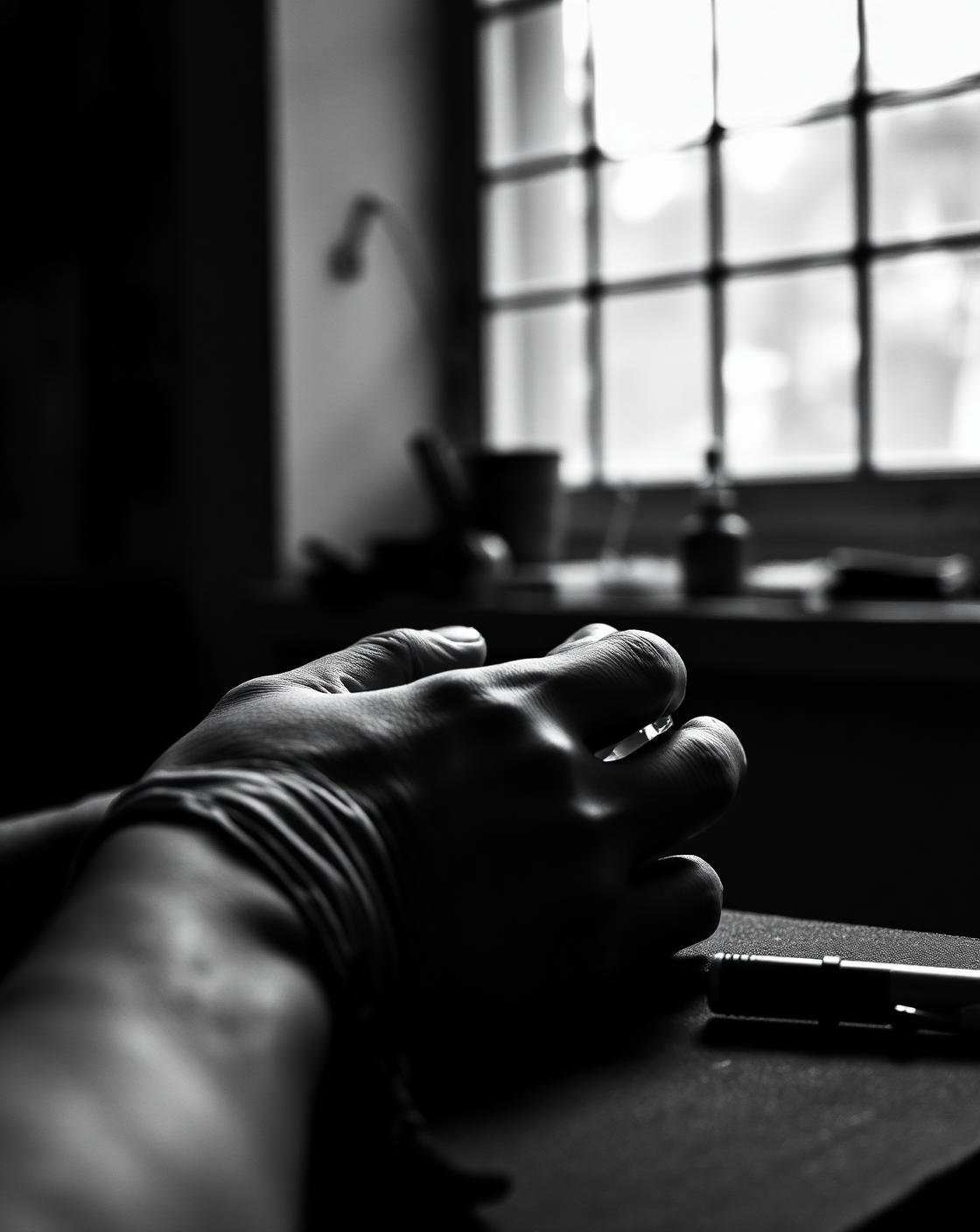 Tattoo artist hands at work mixing ink in private studio — health insurance for independent body artists